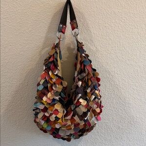 Multicolor Patchwork Hobo Bag